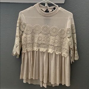Cream Lace blouse